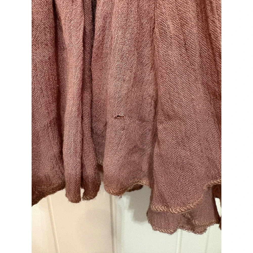 Free People Adella Maxi Dress Mauve Pink Boho Lace Crochet Ruffle Sm Coachella
